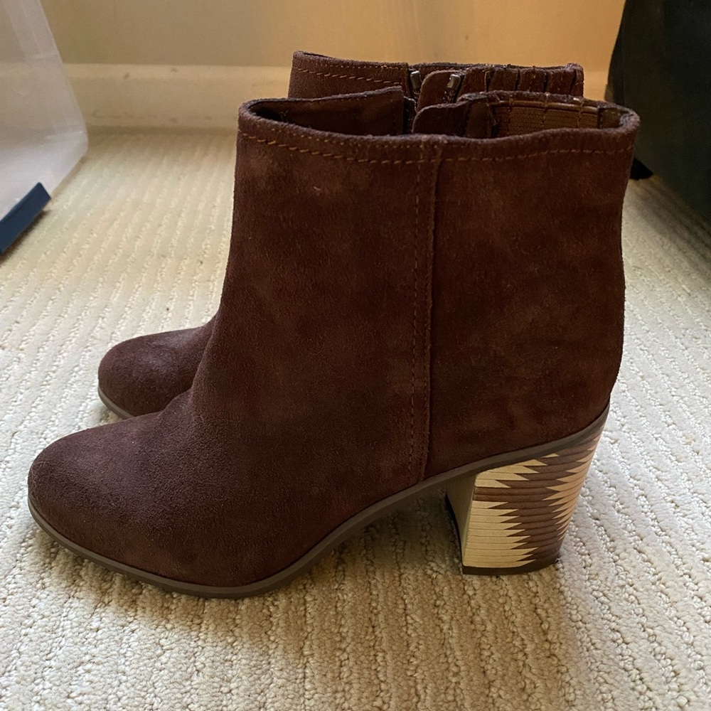 Suede Zipper Ankle Booties